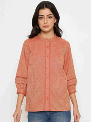 Madame Ladies Western Top H/S M5S18834 035 Rust
