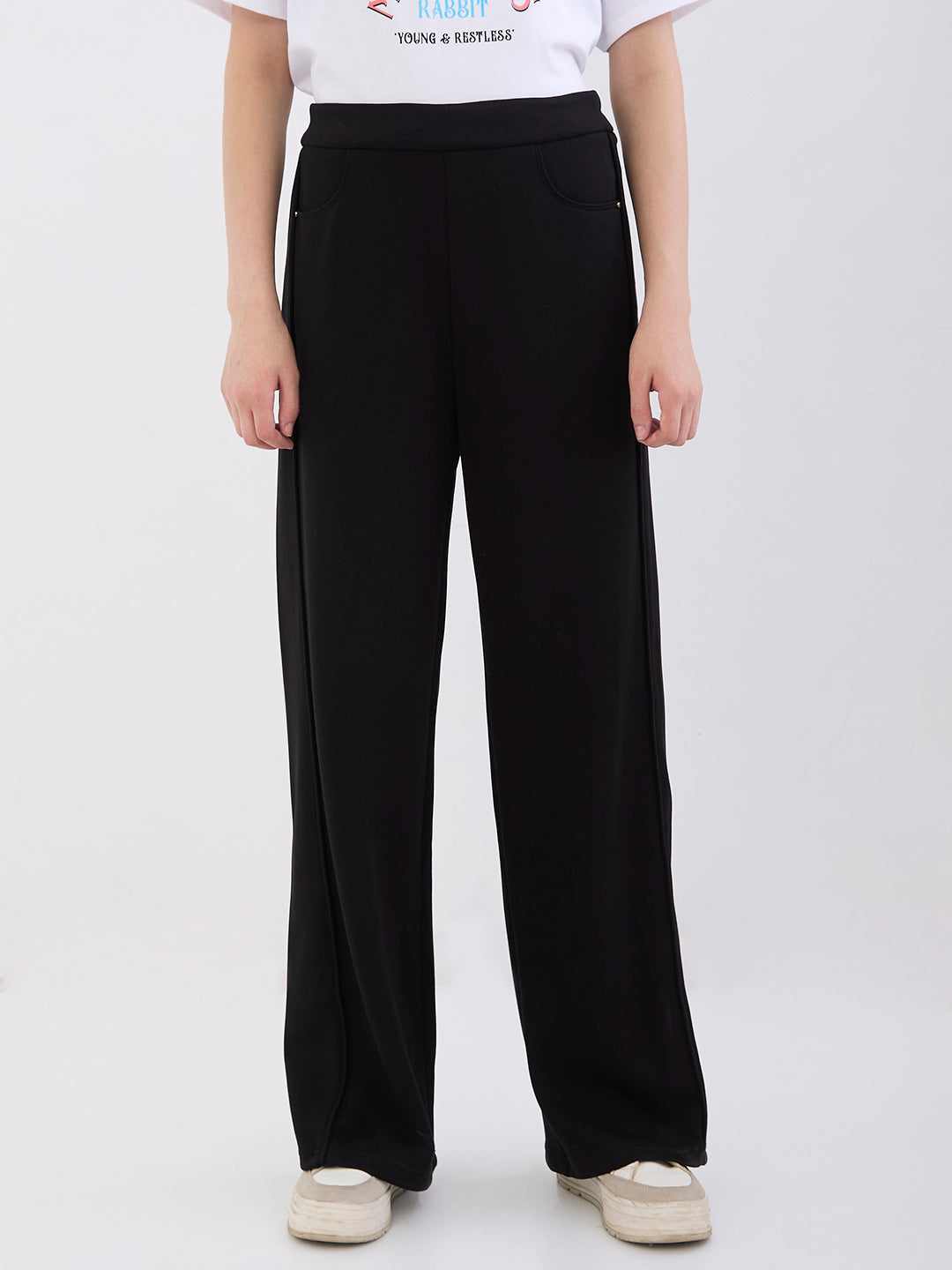 SPYKAR LADIES WESTERN PAJAMA WKTP2BE022 BLACK