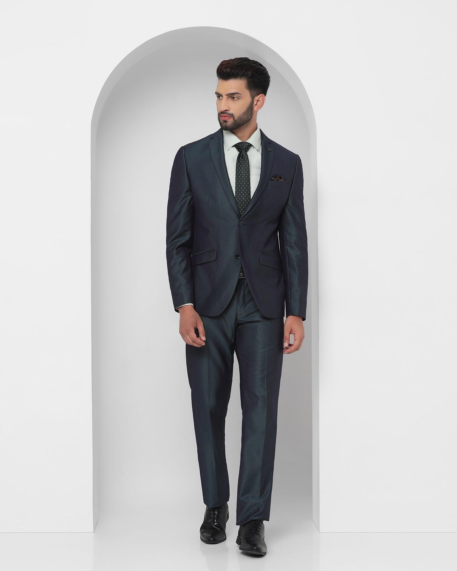 Blackberry Mens Coat Suit 2Pcs Set Nl-Do-Therin1 Teal