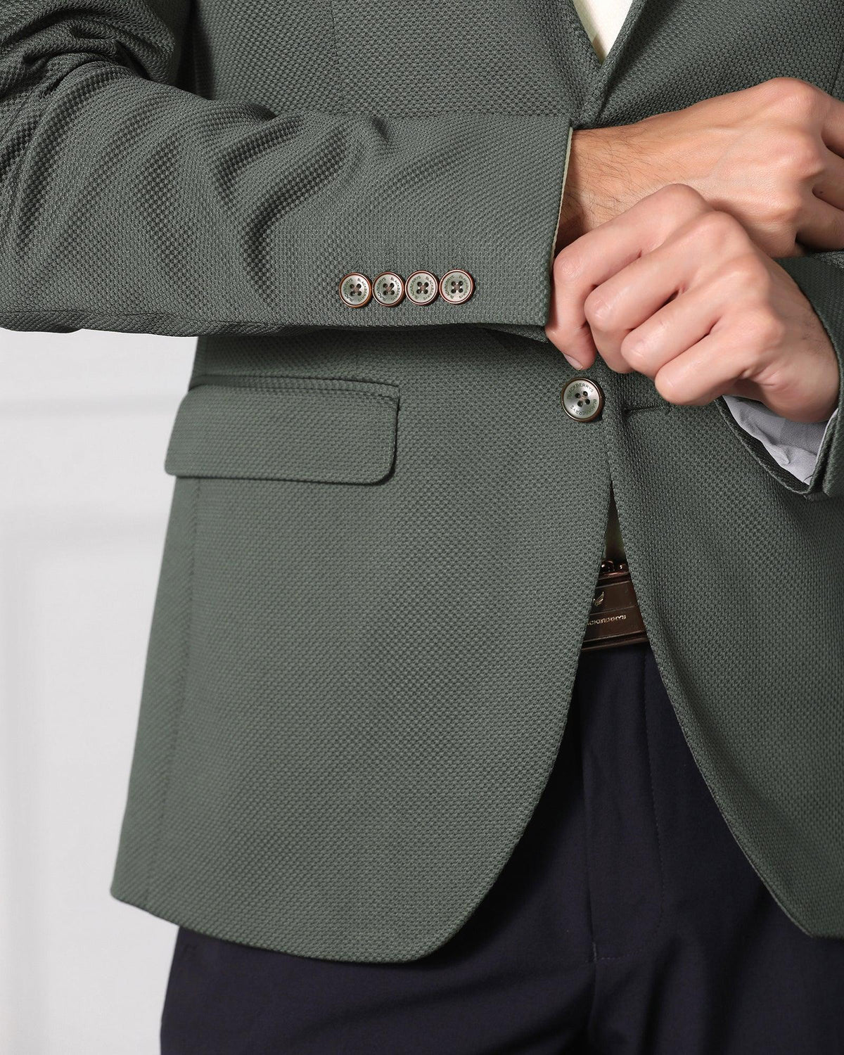 Blackberry Mens Casual Blazer Nl-Do-Japson2 Olive - Goyalsons ShopMax