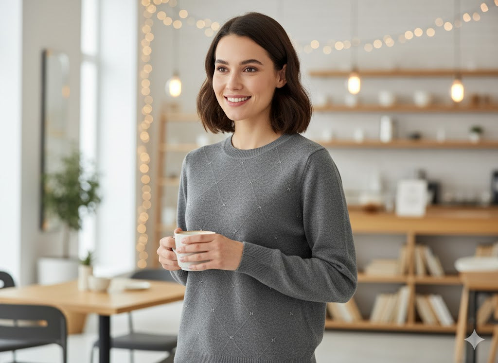 Lyte Club Ladies Western Top F/S O9748-2166 Grey