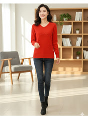 Lyte Club Ladies Western Top F/S O9748-2103 Red