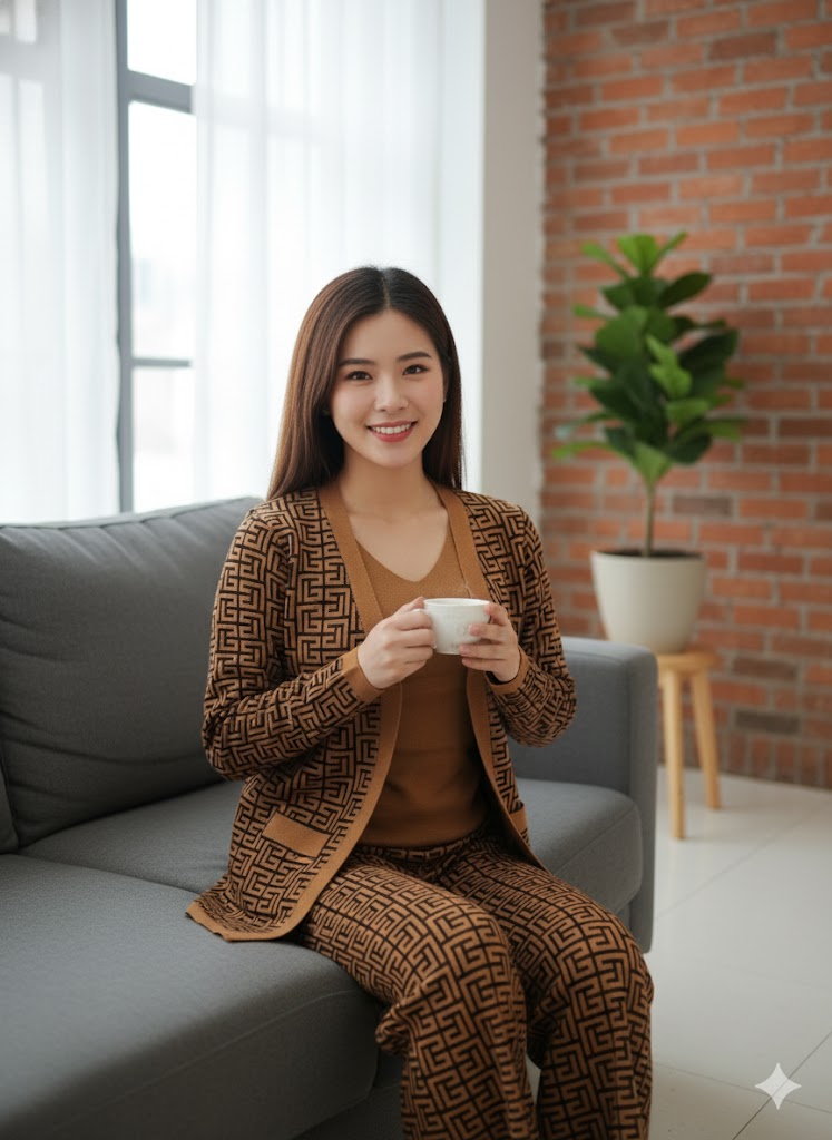 Lyte Club Ladies Western W Cord Set O1356-9017 Brown