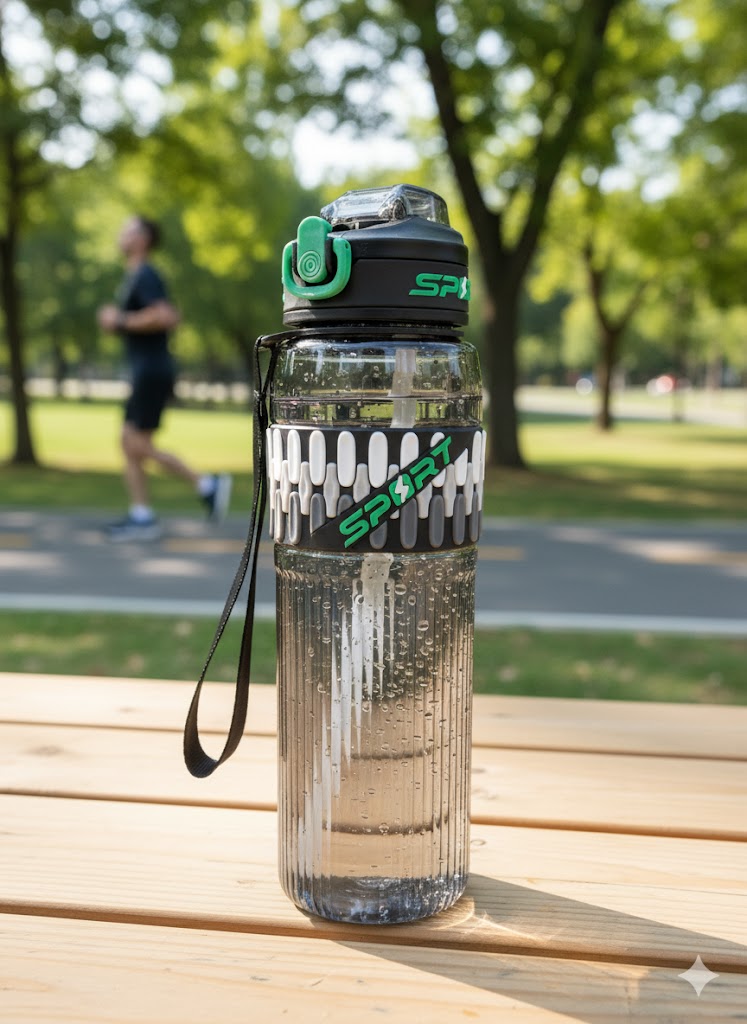 Sport 1000Ml Leak-Proof Water Bottle With Straw & Lock Lid – Bpa Free Gym, Travel, And Outdoor Bottle