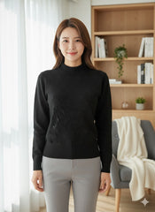 Lyte Club Ladies Western Top F/S O9748-2623 Black