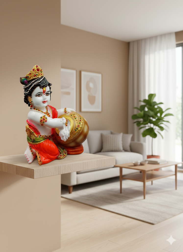Adorable Laddu Gopal (Baby Krishna) Idol For Home Pooja