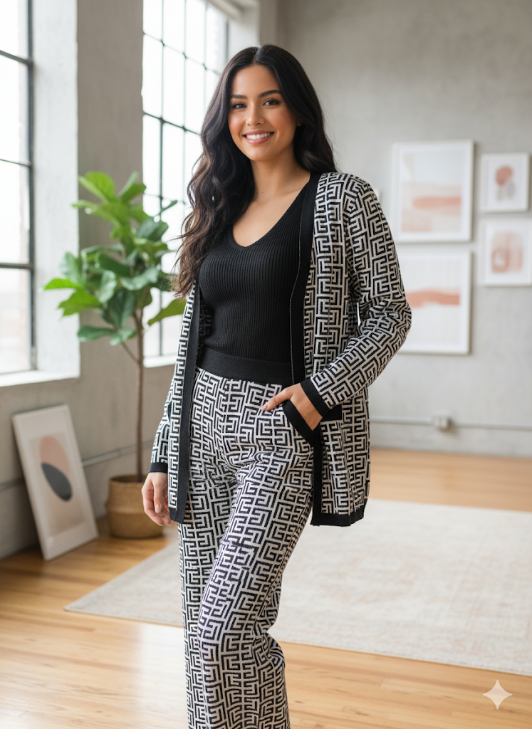 Lyte Club Ladies Western W Cord Set O1356-9017 Black