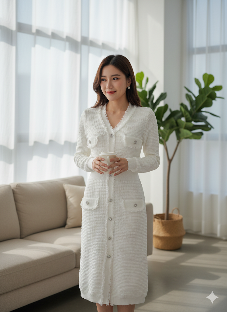 Lyte Club Ladies Western Midi O1356-9025 White