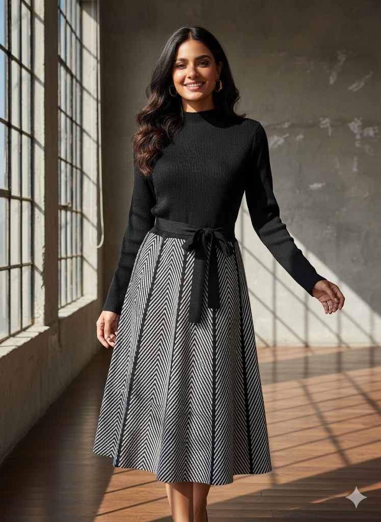 Lyte Club Ladies Western Midi O1356-75480 Black