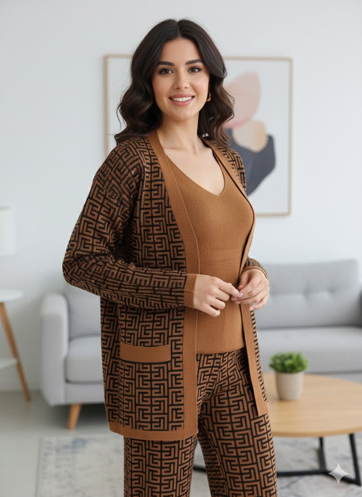 Lyte Club Ladies Western W Cord Set O1356-9017 Brown