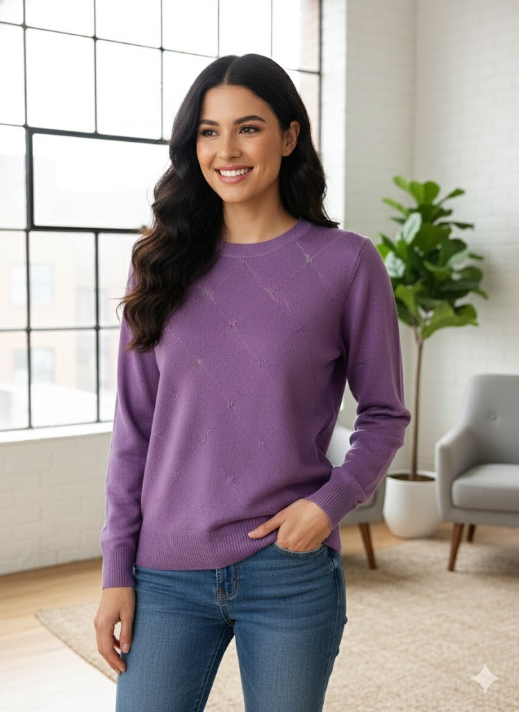 Lyte Club Ladies Western Top F/S O9748-2166 Purple