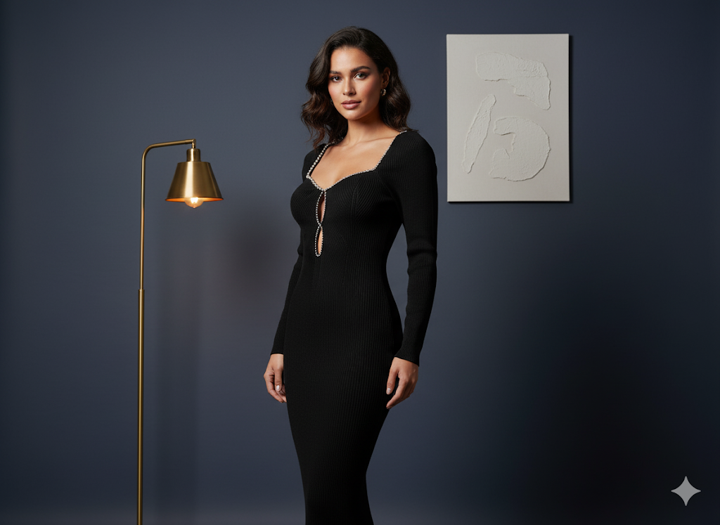 Lyte Club Ladies Western Midi O1356-10100 Black