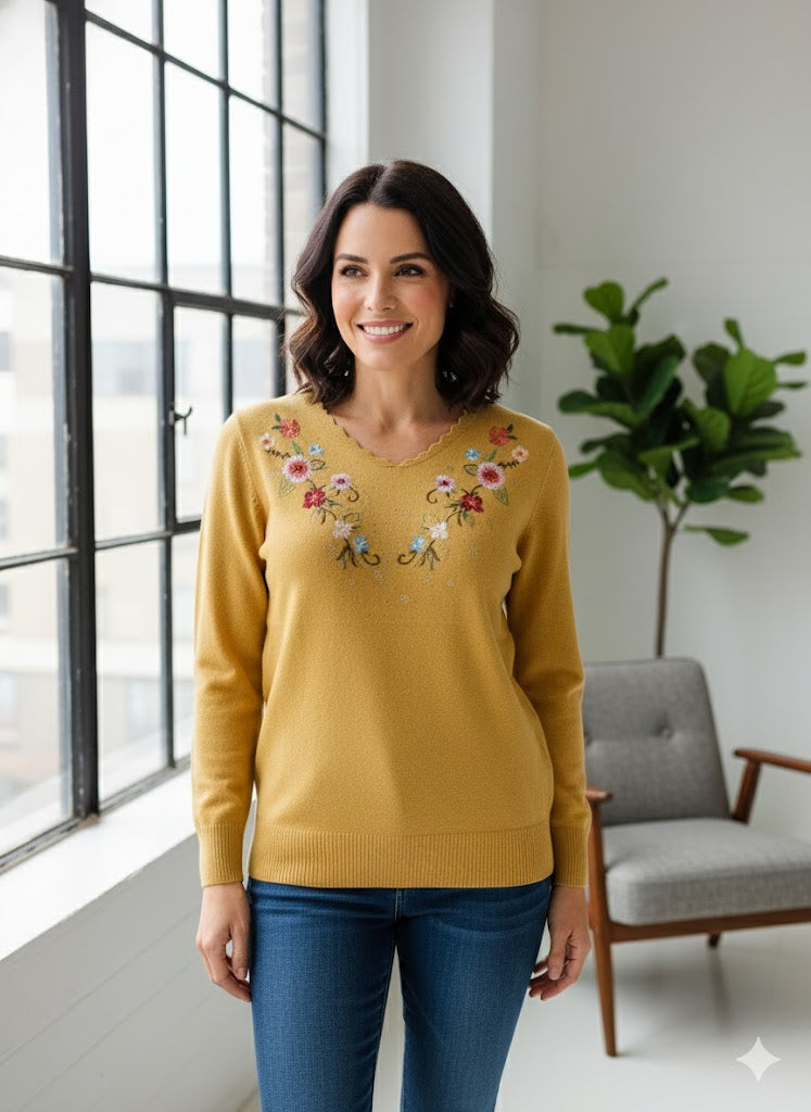 Lyte Club Ladies Western Top F/S O9748-2105 Mustard