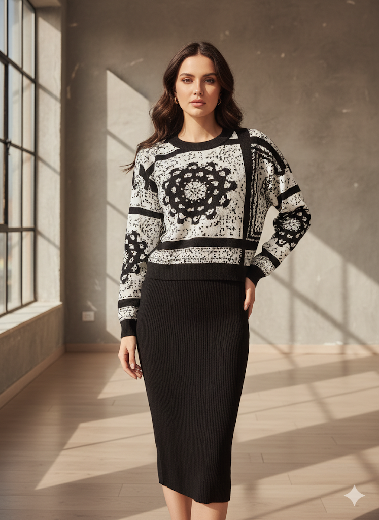 Lyte Club Ladies Western Midi O9137-6611 Black