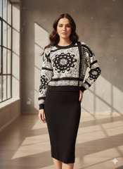 Lyte Club Ladies Western Midi O9137-6611 Black