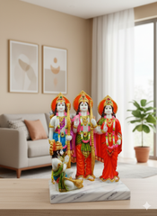 Majestic Ram Darbar Statue With Lord Hanuman