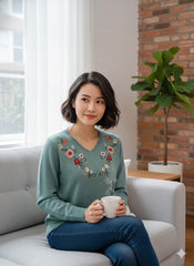 Lyte Club Ladies Western Top F/S O9748-2105 Aqua