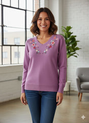 Lyte Club Ladies Western Top F/S O9748-2105 Purple