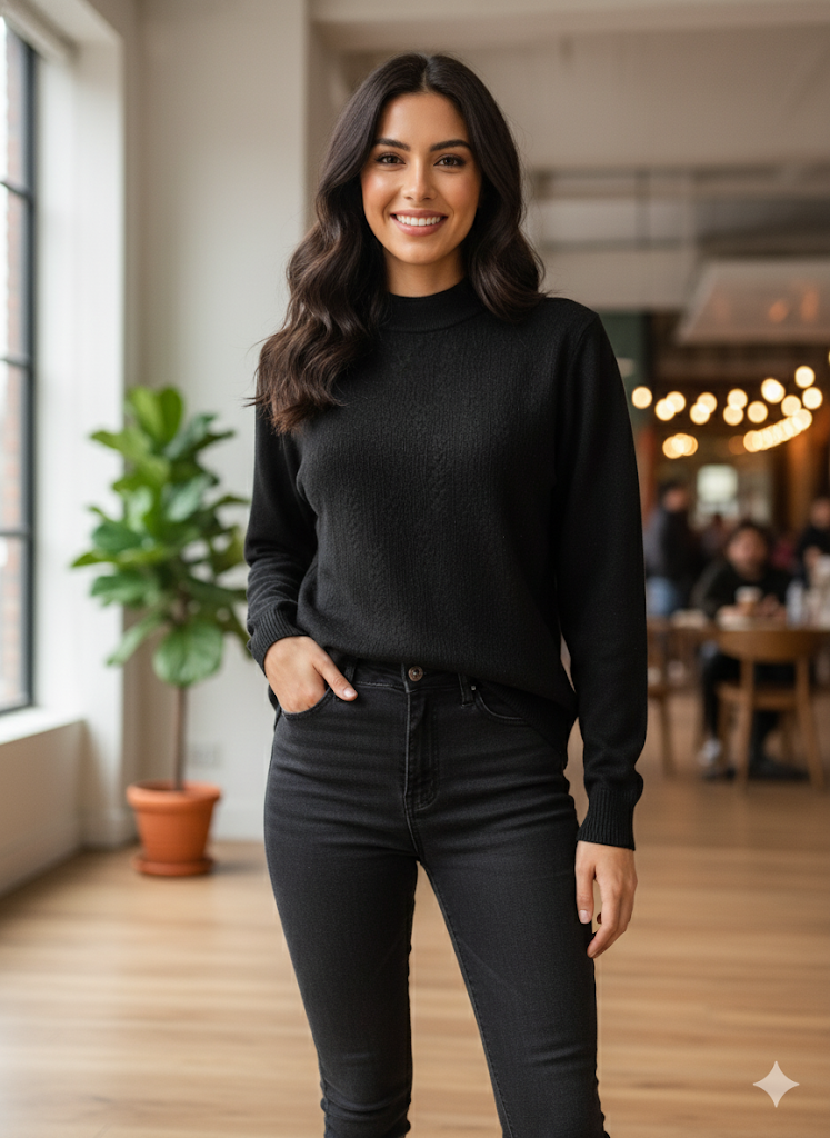 Lyte Club Ladies Western Top F/S O9748-2617 Black