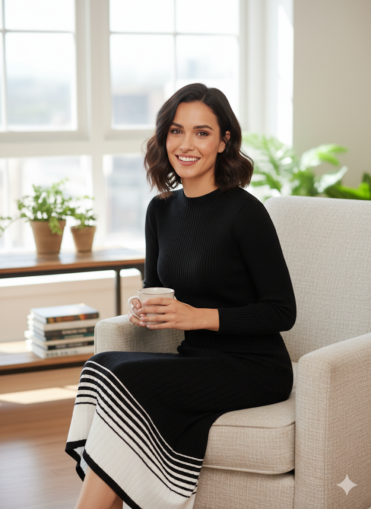 Lyte Club Ladies Western Midi O1356-92791 Black