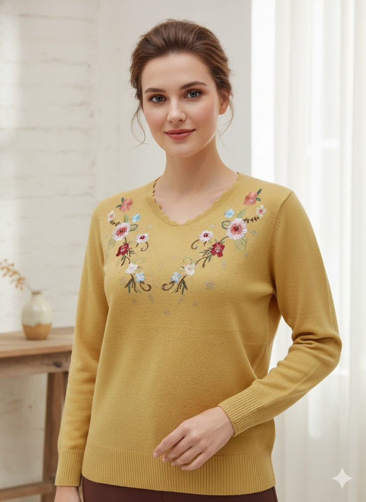 Lyte Club Ladies Western Top F/S O9748-2105 Mustard