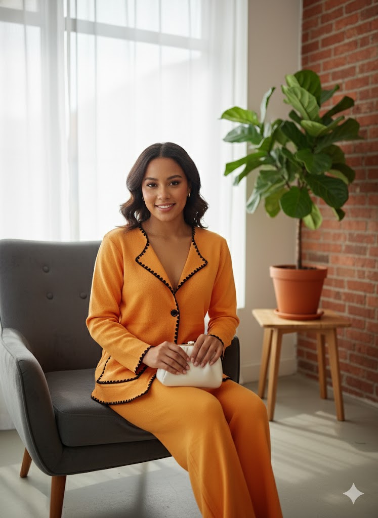 Lyte Club Ladies Western W Cord Set O1356-7830 Orange