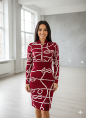 Lyte Club Ladies Western Midi O1356-9260 Mehroon