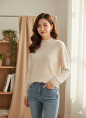 Lyte Club Ladies Western Top F/S O9748-2617 Cream