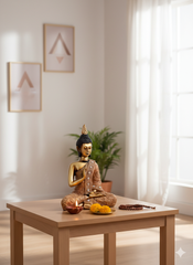 Luxury Golden Meditating Buddha Statue