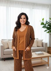 Lyte Club Ladies Western W Cord Set O1356-9017 Brown