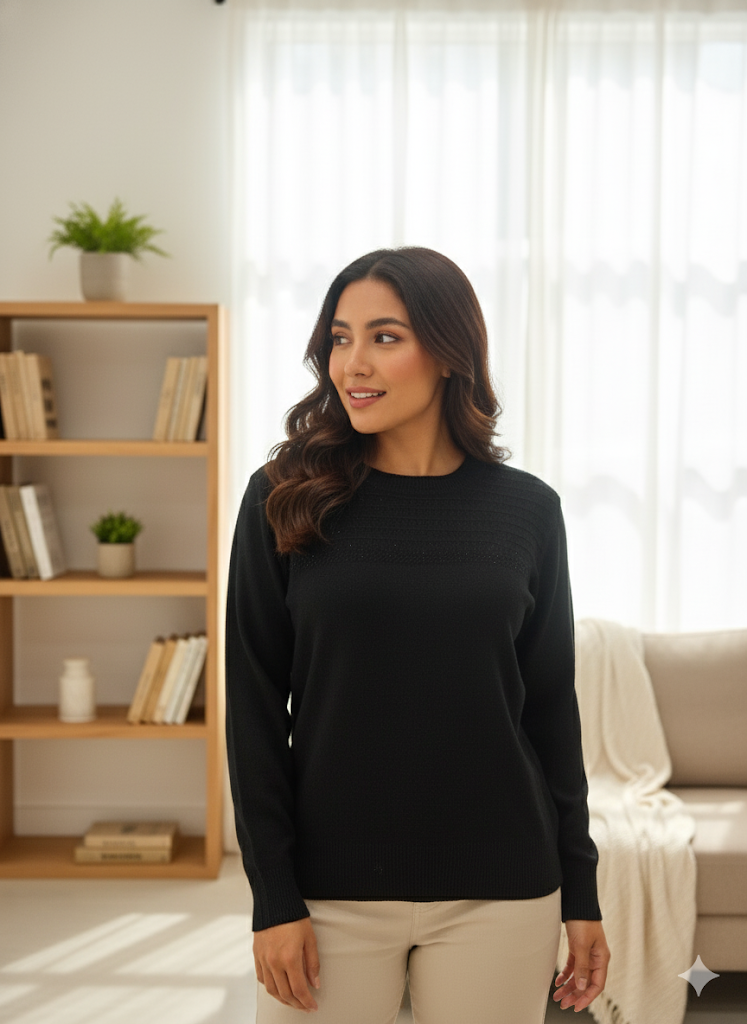 Lyte Club Ladies Western Top F/S O9748-2162 Black