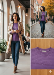 Lavender Sparkle Knit Sweater