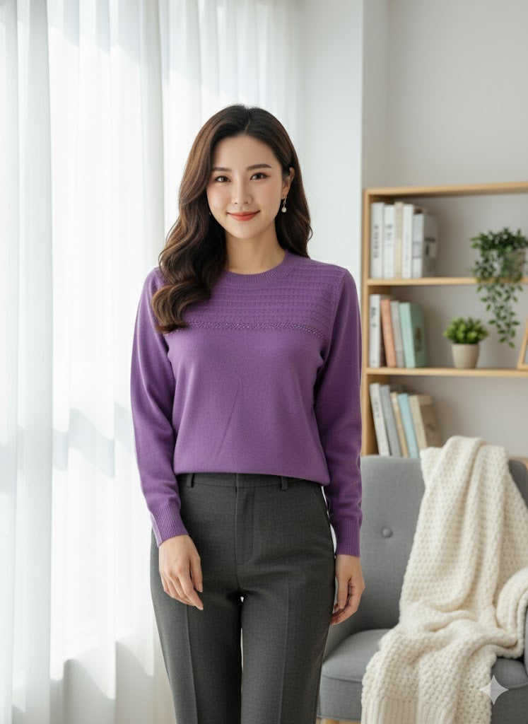 Lavender Sparkle Knit Sweater