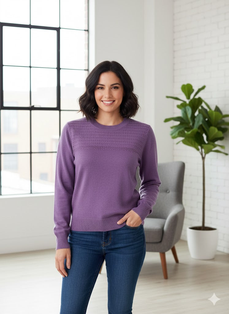 Lavender Sparkle Knit Sweater
