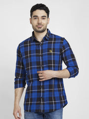 Spykar Mens Casual Shirt F/S Mshcs2Bc079 Nautical Blue