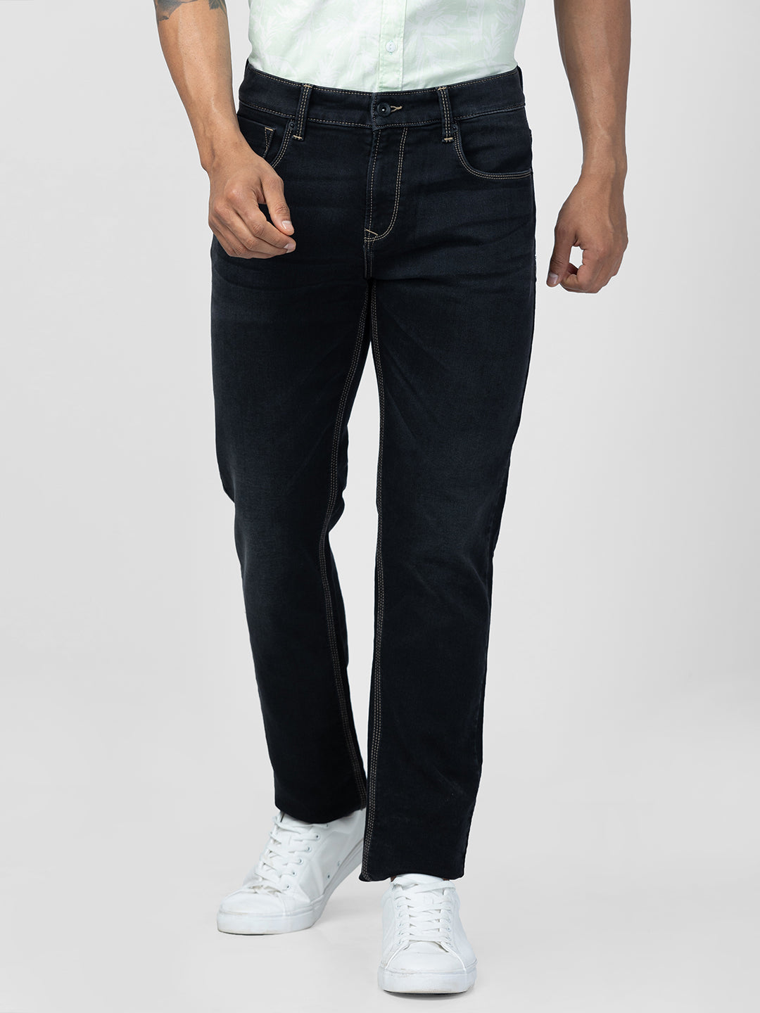Spykar Mens Jeans Mdrc1Bc012 Carbon Black