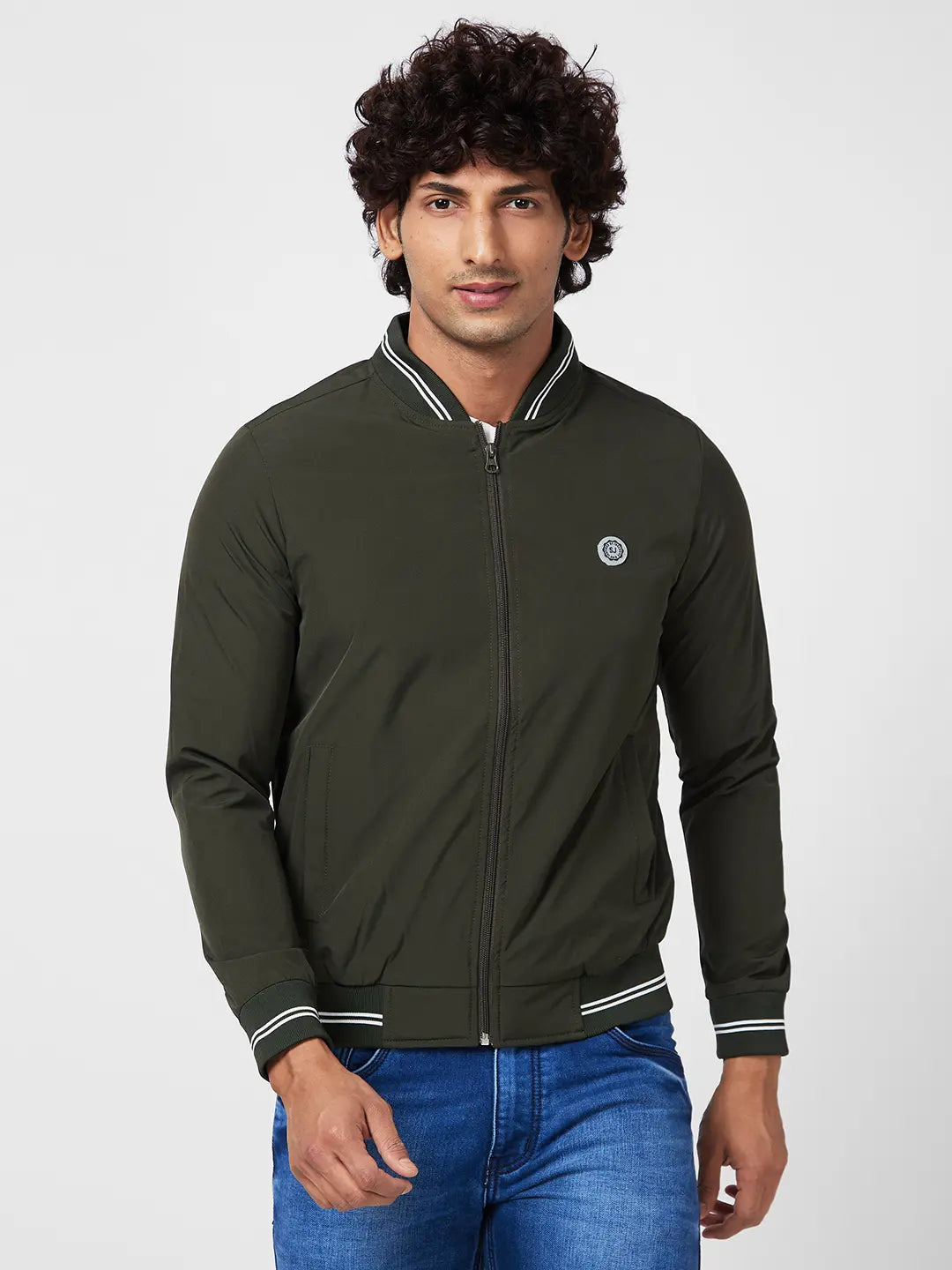 Spykar Mens Jacket F/S Mjkjlw2Bc053 Olive Green