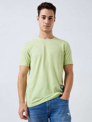 Spykar Mens T-Shirt H/S Mktft1Be120 Lettuce Green