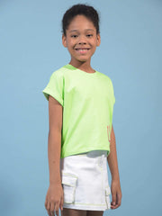 Crimsoune Club Girls T-Shirt Neon Green
