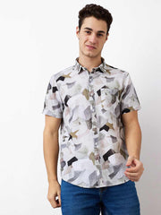 Spykar Mens Casual Shirt F/S Mshps1Be202 Avocado Green