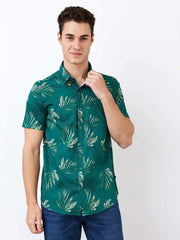 Spykar Mens Casual Shirt F/S Mshps1Be077 Botanical Grn