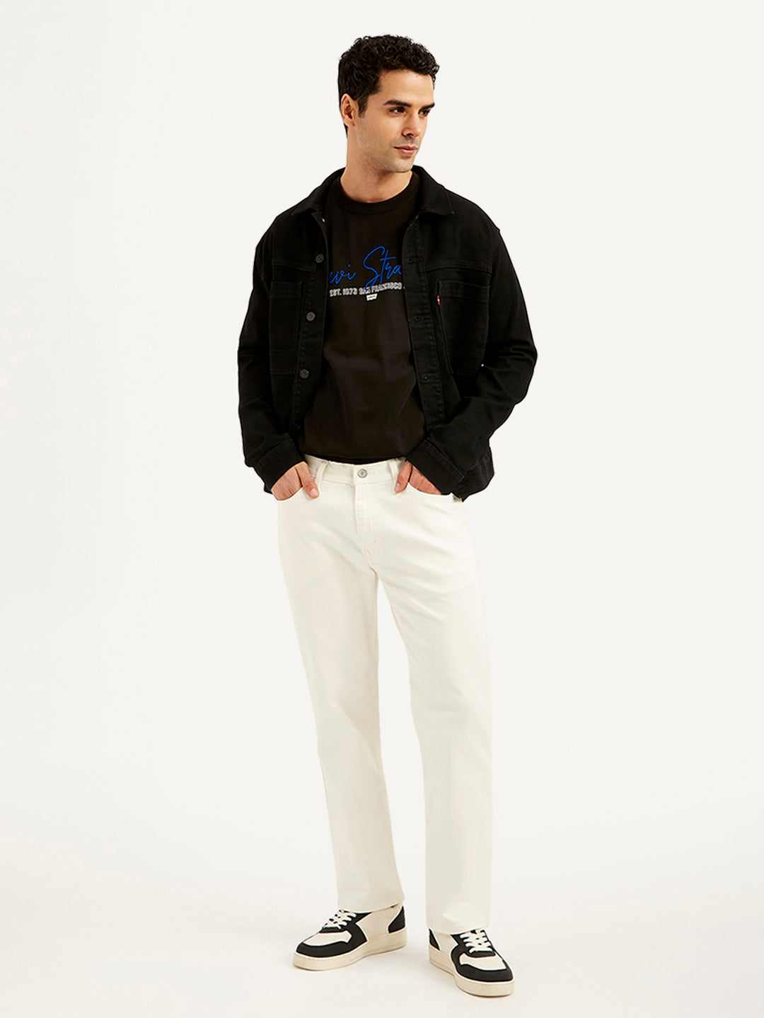 Men'S 511 White Slim Fit Mid Rise Jeans