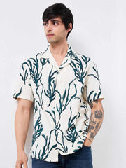 Spykar Mens Casual Shirt H/S Mshps1Be080 Botanical Green
