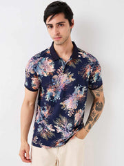 Spykar Mens T-Shirt H/S Mktfp1Be075 Indigo Blue