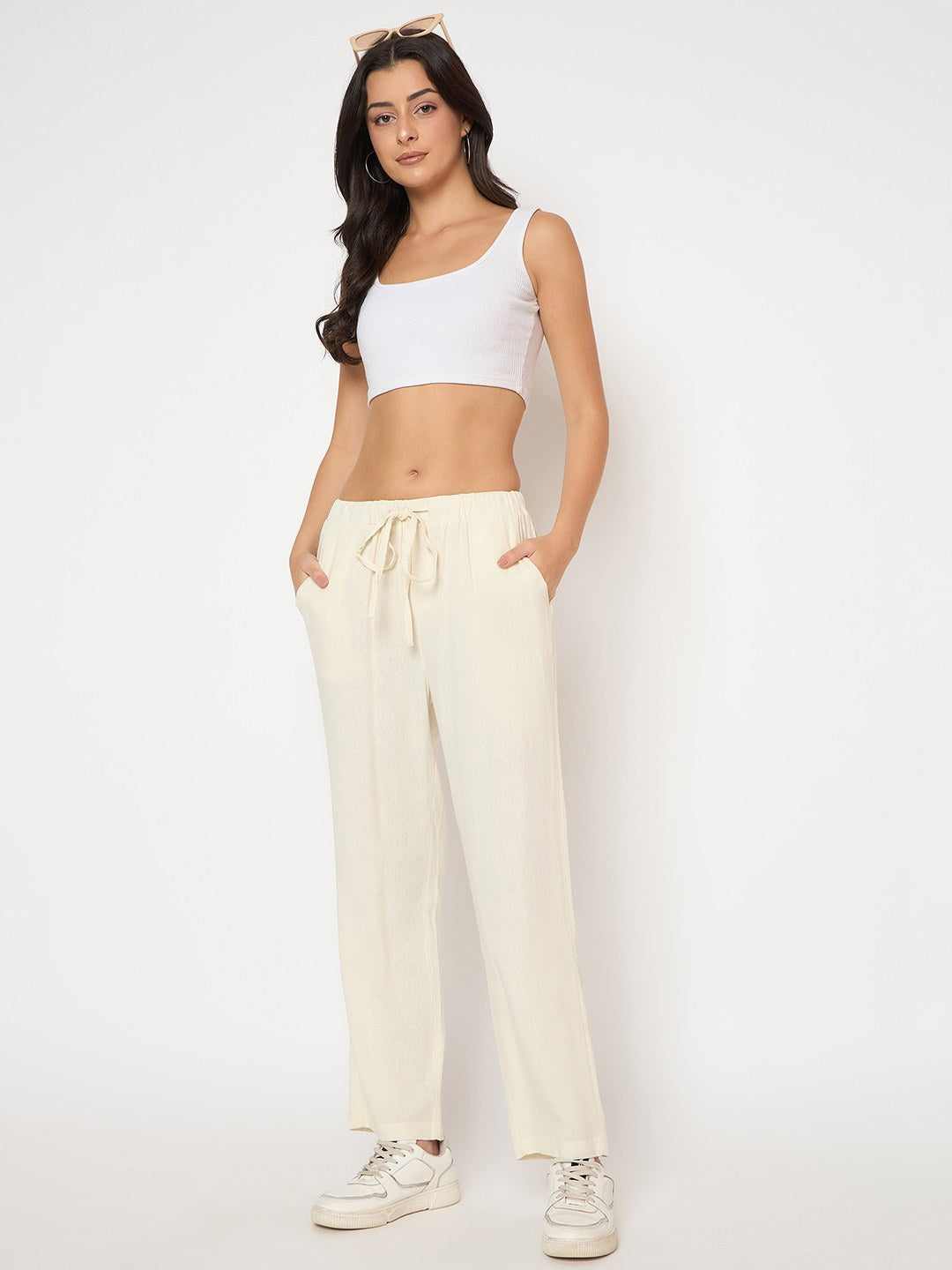 Madame Ladies Western Pants M5S27027 041 Cream